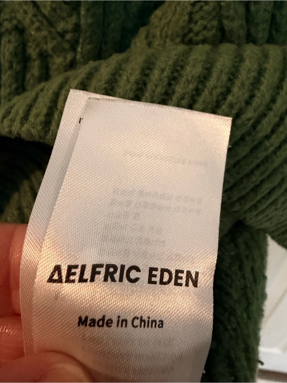 Aelfric Eden Sage Green Geometric Cable Knit Oversized Sweater L - Picture 5 of 5